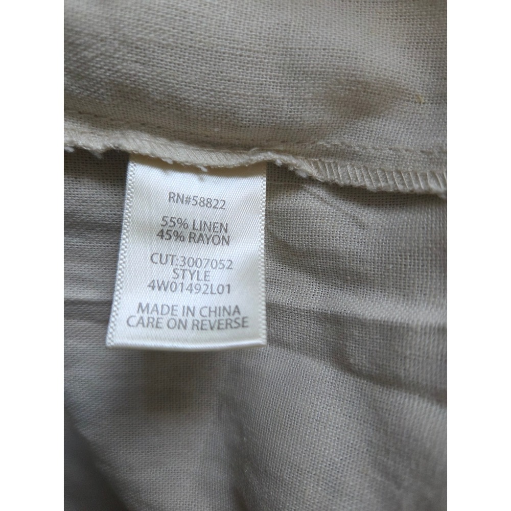 Max Studio London 2 Piece Set Striped Knit Top & Linen Blend Pants 1X NEW - Picture 5 of 8